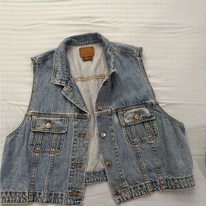 American Eagle Outfitters Blue Denim Vest